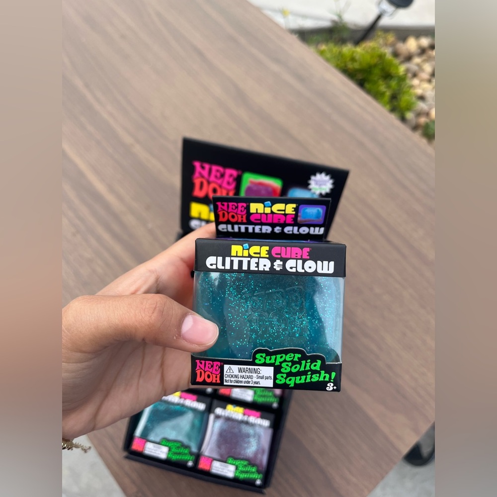 Nee Doh Nice Cube Glitter & Glow -‼️selling blue and one purple left‼️‼️